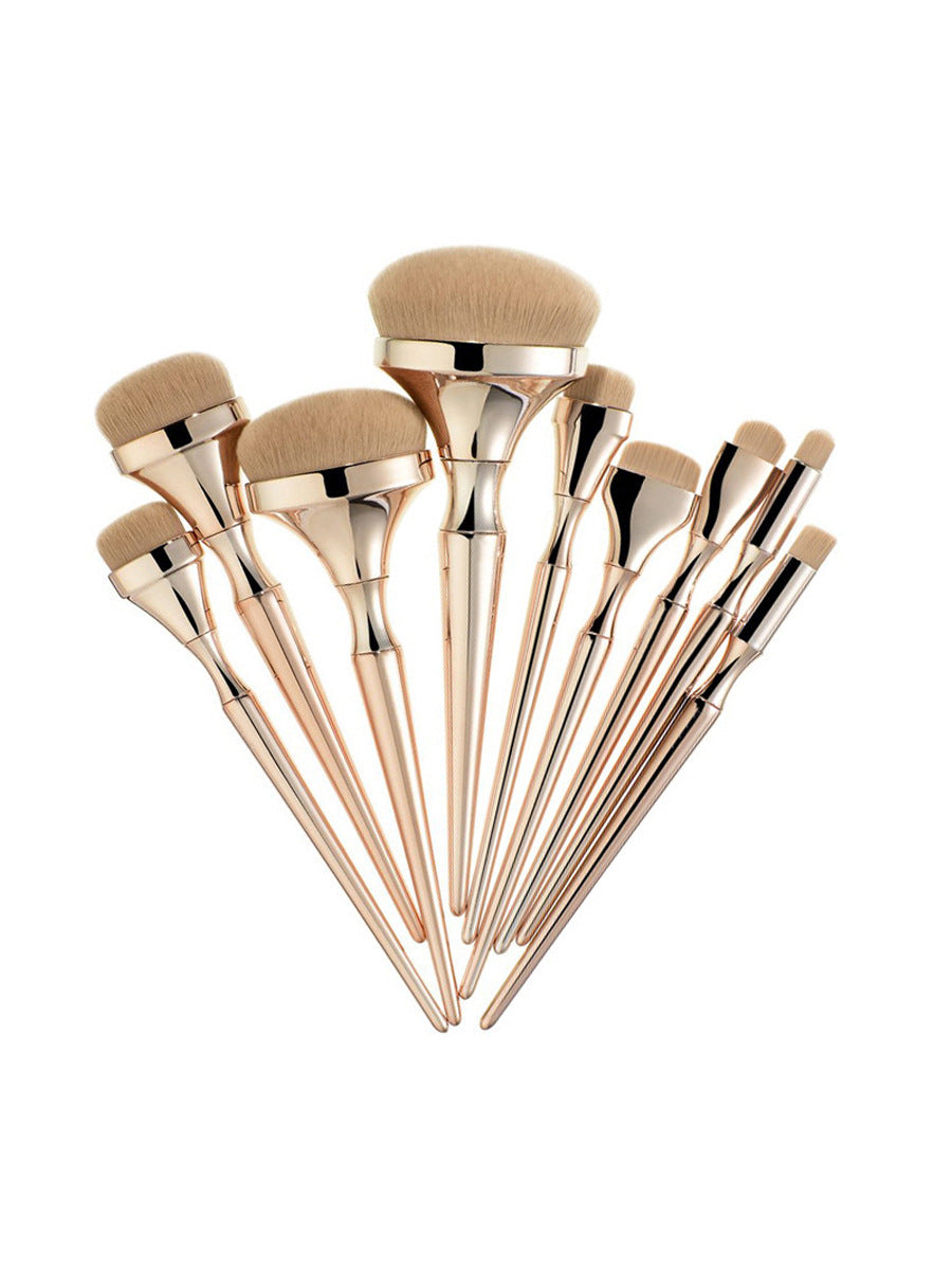 9 Gold Plating Toothbrush Type Makeup Brushes Suit 9 Gold Plating Toothbrush Type Makeup Brushes Suit